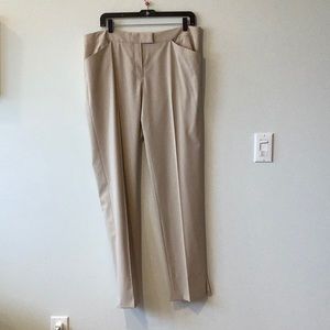 Lafayette 148 NY, Irving Beige Pants, Size 12 and FTTS